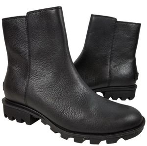 SorelBlack Phoenix Leather Zip Ankle Boots/Booties